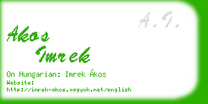akos imrek business card